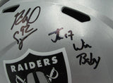 Richard Seymour Signed Raiders Speed Full Size Replica Helmet Beckett 160591