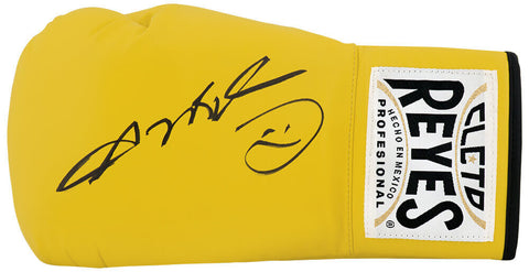 Sugar Ray Leonard Signed Cleto Reyes Yellow Boxing Glove - (SCHWARTZ SPORTS COA)