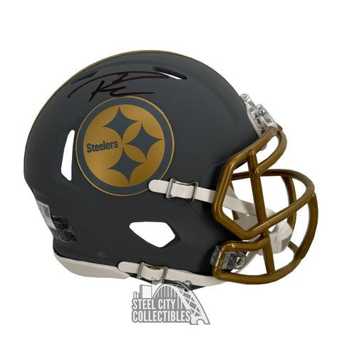 Russell Wilson Autographed Pittsburgh Steelers Slate Mini Helmet - Fanatics