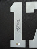 FRAMED LAS VEGAS RAIDERS DAVANTE ADAMS AUTOGRAPHED SIGNED JERSEY BECKETT HOLO