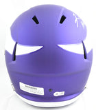 Fran Tarkenton Autographed Vikings F/S Tribute Speed Helmet w/HOF - Beckett W