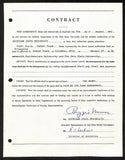 Biggie Munn HOF Michigan State Head Coach Signed/Auto Contract JSA BA199662