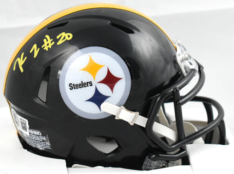 Kaleb Johnson Autographed Pittsburgh Steelers Speed Mini Helmet - Beckett W Holo