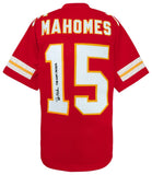 Pat (Patrick) Mahomes Sr. Signed Red Custom Football Jersey w/Goatfather -SS COA