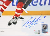 Cale Makar Autographed (blue pen) 8x10 Photo (4 Nations Faceoff) - Team Canada