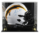 Chargers Antonio Gates Signed Lunar Full Size Speed Rep Helmet W/ Case BAS Wit