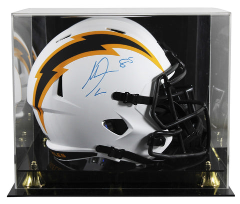 Chargers Antonio Gates Signed Lunar Full Size Speed Rep Helmet W/ Case BAS Wit