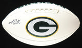 Matthew Golden Signed Green Bay Packers Logo Football (Beckett) 2025 1st Rnd Pck
