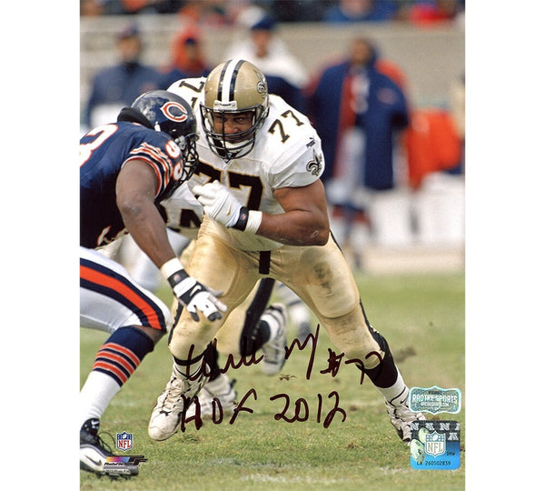 Willie Roaf Signed New Orleans Saints 8x10 NFL Photo with Insc - Black ink