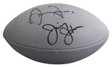 Cowboys Jerry Jones & Jimmy Johnson Signed Grey Wilson Nfl Football JSA #AN53987