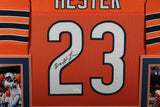 DEVIN HESTER (Bears orange SKYLINE) Signed Autographed Framed Jersey JSA