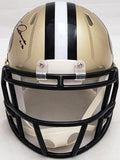 CHRIS OLAVE AUTOGRAPHED SIGNED SAINTS GOLD SPEED MINI HELMET BECKETT QR 206047