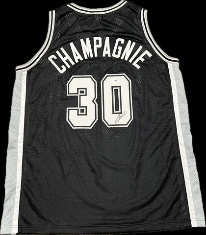 Julian Champagnie Signed Jersey PSA San Antonio Spurs Autographed