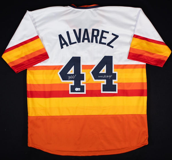Yordan Alvarez Signed Houston Astros Jersey Inscribed "2019 AL ROY" (Beckett) DH