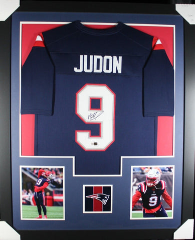 MATTHEW JUDON (Patriots blue TOWER) Signed Autographed Framed Jersey Beckett