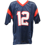 Nico Collins Autographed/Signed Pro Style XL Blue Jersey Tristar 40346