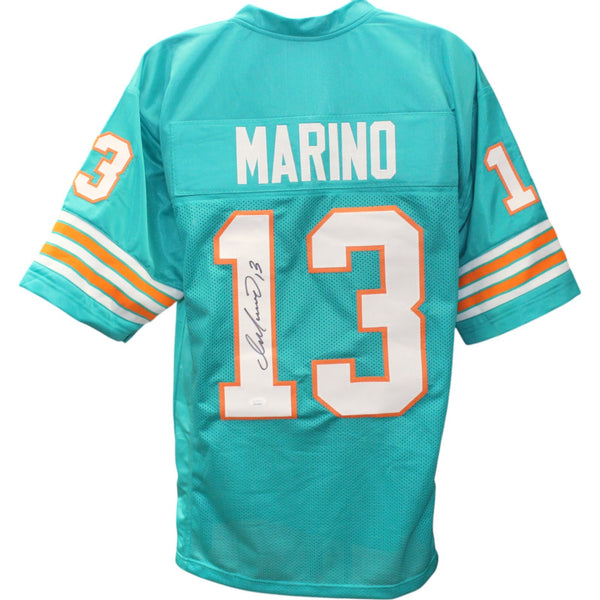 Dan Marino Autographed/Signed Pro Style size XL Teal Jersey JSA 50303