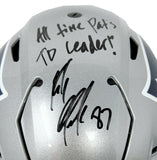 Rob Gronkowski Patriots Signed All Time Pats TD Leader Insc SpeedFlex Helmet JSA