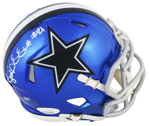 Cowboys Ezekiel Elliott Signed Flash Speed Mini Helmet JSA Witness #WA267595