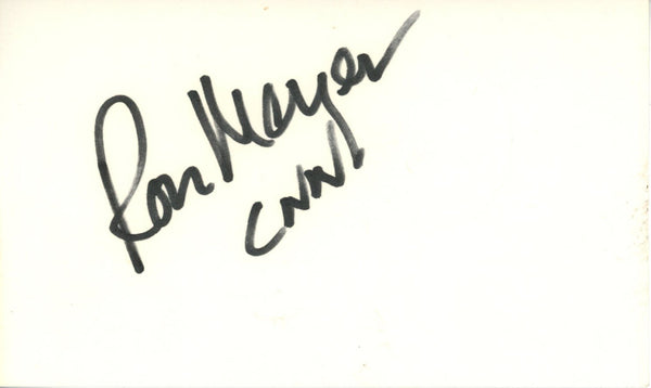 Ron Meyer Autographed/Signed Indianapolis Colts Index Card BAS 45343