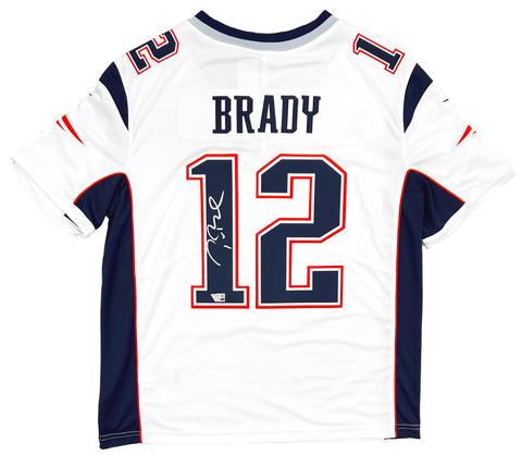 Tom Brady New England Patriots Signed Nike White Limited Jersey Fanatics
