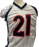 Aqib Talib Autographed White Broncos Jersey Inscribed "SB 50 Champs" BAS COA