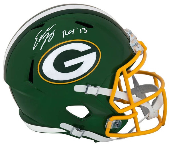 Eddie Lacy Signed Packers FLASH Riddell Full Size Replica Helmet w/ROY -(SS COA)