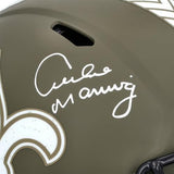 Signed Archie Manning Saints Helmet