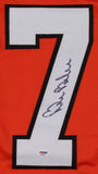 Bill Barber Signed Career Highlight Stat Philadelphia Flyers Jersey (PSA COA) LW