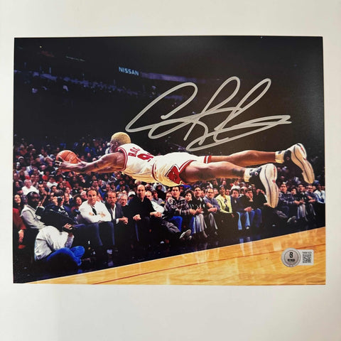 Autographed/Signed Dennis Rodman Chicago Bulls 8x10 Basketball Photo BAS COA