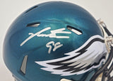 JALEN CARTER AUTOGRAPHED EAGLES GREEN SPEED MINI HELMET BECKETT WITNESS 229519
