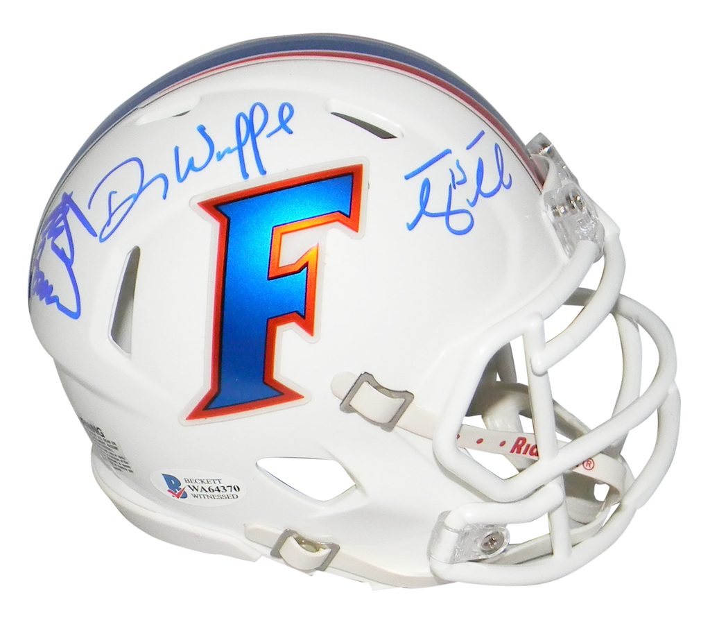 TIM TEBOW STEVE SPURRIER DANNY WUERFFEL SIGNED FLORIDA GATORS WHITE MI ...