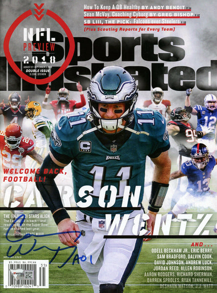 Carson Wentz Autographed Sports Illustrated Regional Issue Eagles Fanatics 35487