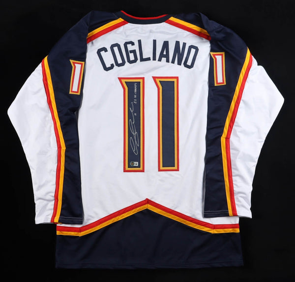 Andrew Cogliano Signed Colorado Avalanche Rockies Throwbck Jersey "22 SC Champs"