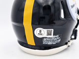 HINES WARD AUTOGRAPHED STEELERS BLACK SPEED MINI HELMET BECKETT WITNESS 241386