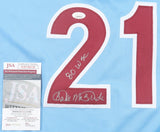 Bake McBride Signed Philadelphia Phillies Jersey Inscribed "80 WSC" (JSA COA)
