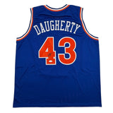 Autographed/Signed Brad Daugherty Cleveland Blue Basketball Jersey JSA COA