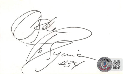 Sonics Olden Polynice Authentic Signed 3x5 Index Card Autographed BAS #BJ12805