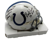 Bert Jones/Roger Carr Autographed/Inscribed Colts Mini Helmet JSA/BAS 201606