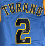 BRICE TURANG Signed Replica Brewers MLB MKE City Connect Jersey AUTO - BAS