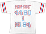 Houston Oilers Run & Shoot Signed White Jersey 5 Sigs Warren Moon Beckett Wit
