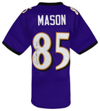 Derrick Mason (RAVENS) Signed Purple Custom Football Jersey - (SCHWARTZ COA)