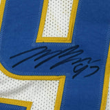 FRAMED Autographed/Signed Joey Bosa 33x42 #97 Los Angeles White Jersey JSA COA