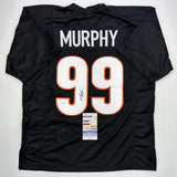 Autographed/Signed Myles Murphy Cincinnati Black Football Jersey JSA COA