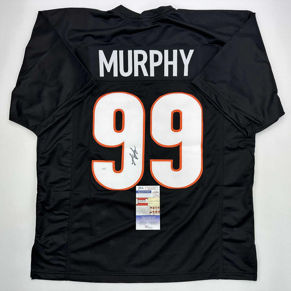 Autographed/Signed Myles Murphy Cincinnati Black Football Jersey JSA COA