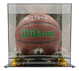 Larry Bird Signed Wilson NBA Boston Celtics Logo Basketball Bird+PSA/DNA w/ Case