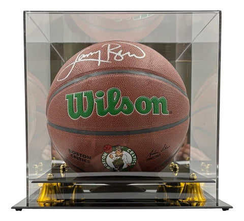 Larry Bird Signed Wilson NBA Boston Celtics Logo Basketball Bird+PSA/DNA w/ Case