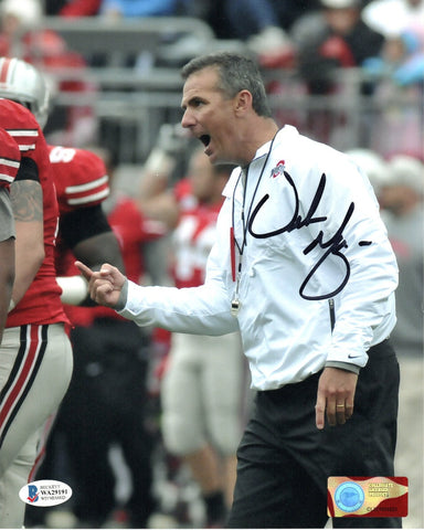 Urban Meyer Autographed Ohio State Buckeyes 8x10 Photo Beckett Witnessed #8
