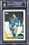 Blues Doug Gilmour Authentic Signed 1987 Topps #175 Card BAS Slabbed