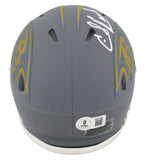 Ravens Ed Reed Authentic Signed Alternate Slate Speed Mini Helmet BAS Witnessed